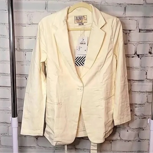 NWT Free People x Sandrine Rose Empire Jacket Blazer Size Small in Sunflower - Picture 6 of 6